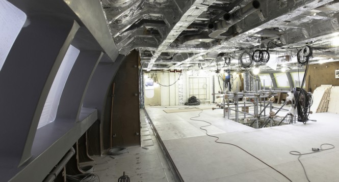 Sailing yacht SYBARIS in build by Sargentini