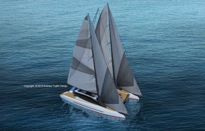 Super yacht Solstice concept from above