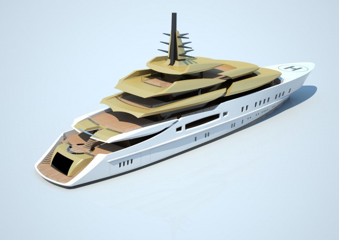 Tankoa S801 superyacht Golden Wings design