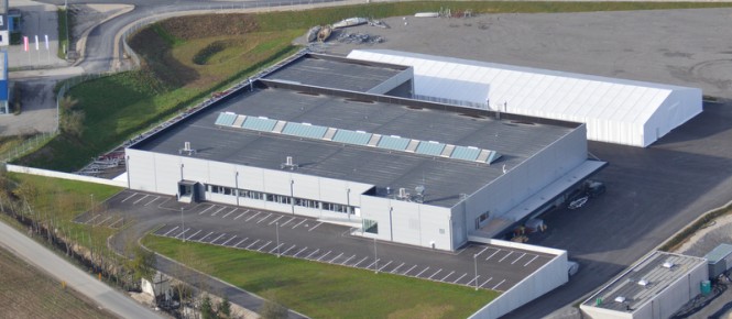Aerial view of Frauscher Shipyard