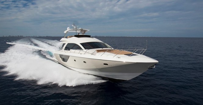 Cheoy Lee’s Alpha 76 Flybridge yacht at full speed
