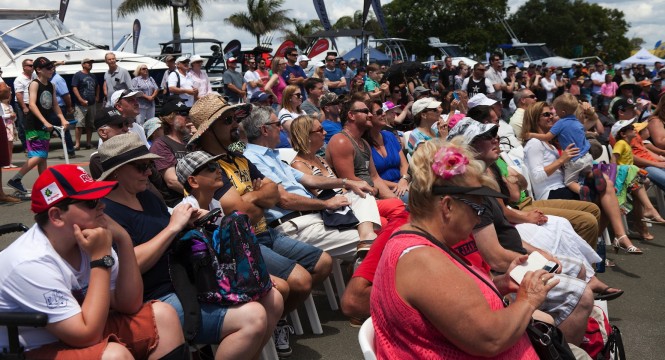 Expo crowds enjoy the high-diving which returns with a new theme for 2015