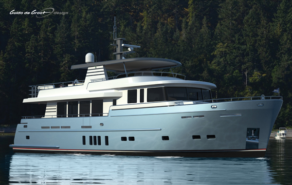 First 24m Continental Trawler Yacht by Wim van der Valk and Guido de Groot