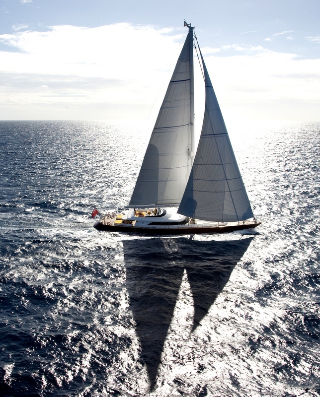 Helios Yacht from above