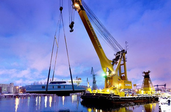 Launch of luxury yacht Wildberry