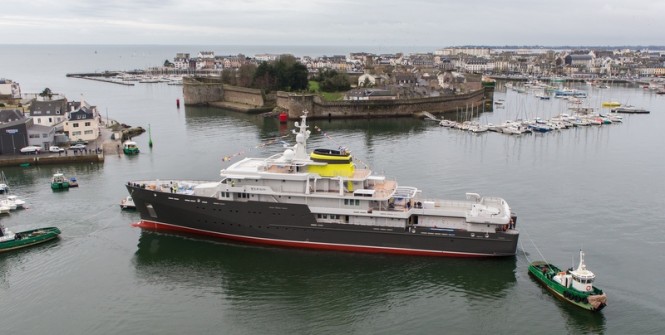 Launching of YERSIN Yacht - Image credit to 2015 PIRIOU