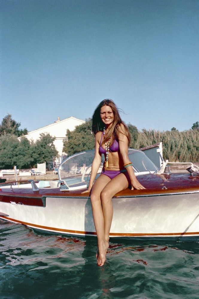 Riva Junior luxury yacht tender and Brigitte Bardot