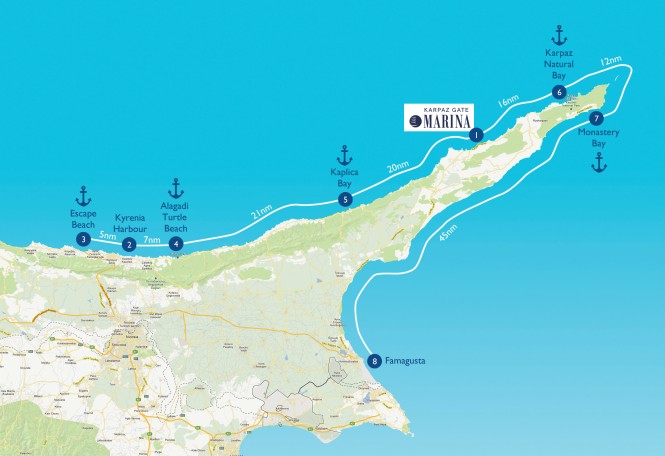 The Northern Cyprus coastline