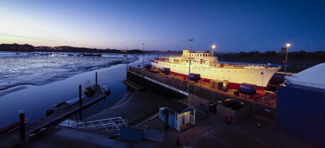 Launch of 65m motor yacht Shemara by Burgess Marine - Copyright Jake Sugden