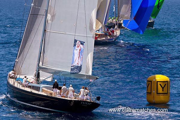 Luxury yacht Tulip racing at the Superyacht Cup 2013