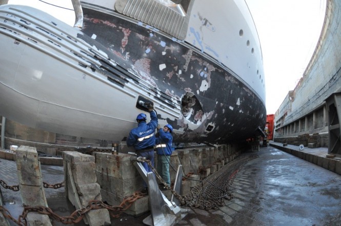 Works on superyacht Andreas L
