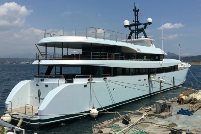 55m super yacht Ark Angel wrapped by HYS Yachts