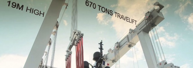 IMS Shipyard - Haul-out of a Superyacht