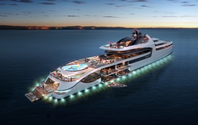 X-Force superyacht concept - aft view