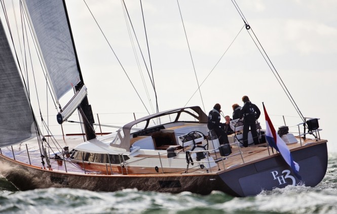 A sister ship to new Contest 72CS yacht - luxury yacht PH3 under sail