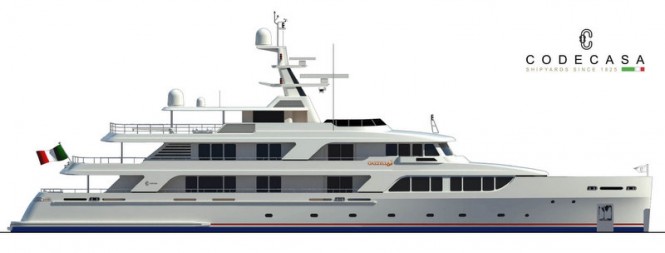 Codecasa 50 Vintage Series superyacht GAZZELLA (hull C 121, Project Falcon) - Profile