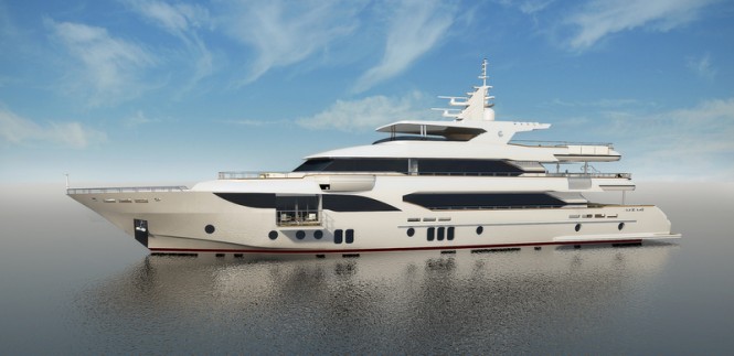 Majesty 155 Yacht - side view
