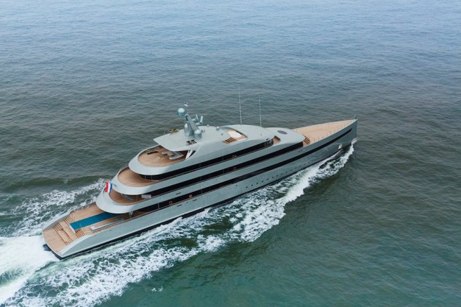 Superyacht Savannah from above - Photo by Feadship Royal Dutch Shipyards