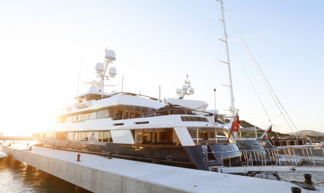 The Marina at Christophe Harbour nestled in the beautiful Caribbean yacht holiday location - St. Kitts