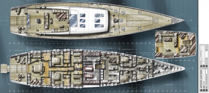 40m Mengi Yay Yacht Concept - Deck and Interior