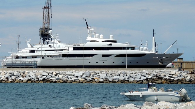 53m Rossi Navi Yacht SOUTH at the Benetti shipyard in Livorno, Italy - Photo by Roberto Malfatti