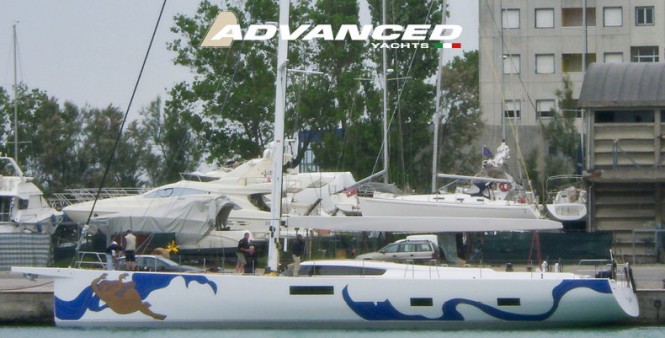 Advanced A80 superyacht APSARAS on the water