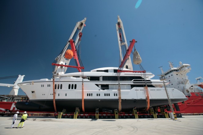 First Sunrise 63m Superyacht IRIMARI at launch