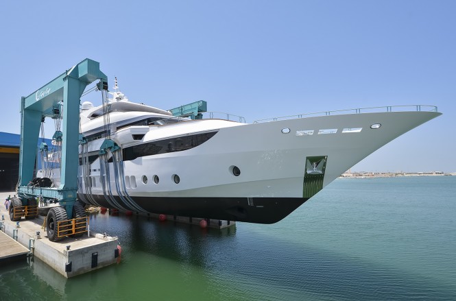 Gulf Craft's largest manufactured superyacht Majesty 155 being launched