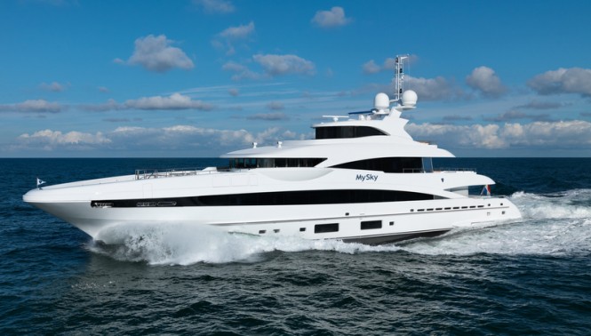 Heesen Yacht MySky with interiors by Erick van Egeraat - Photo by Dick Holthuis