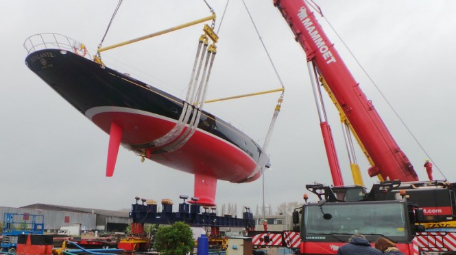 Launch of New Truly Classic 127 Sailing Yacht ATALANTE at Claasen