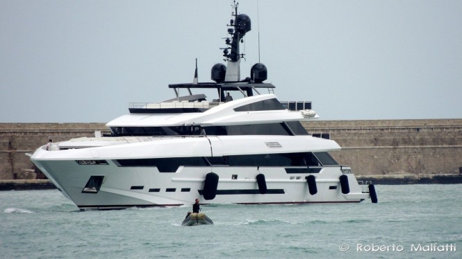 Prince Shark 49 Yacht Polaris by Rossinavi in the port of Livorno, Italy - Photo by Roberto Malfatti