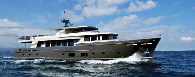 Rendering of 37M Continental Trawler Yacht SANTA MARIA T by Wim van der Valk