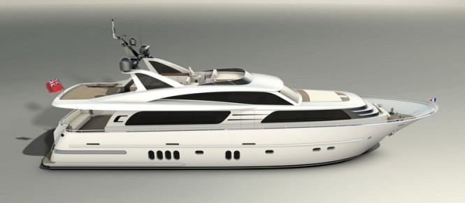 Rendering of the Continental III 25.00 RPH Yacht Jangada by Wim van der Valk