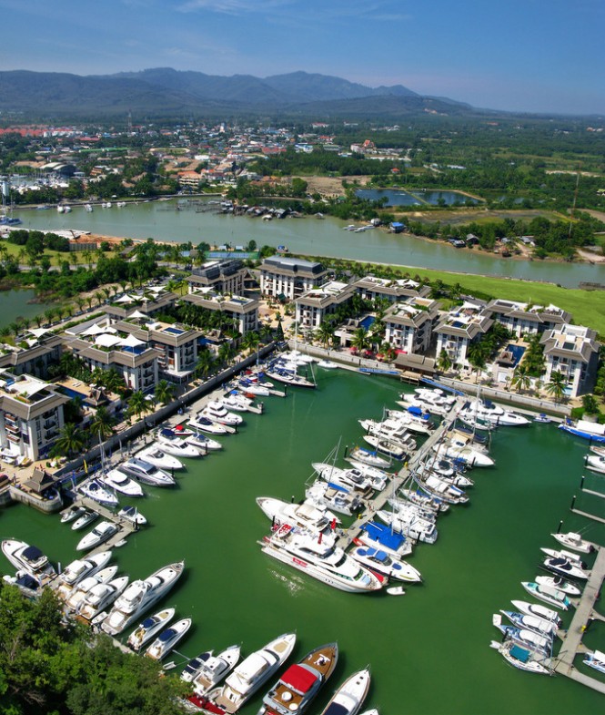 Royal Phuket Marina in the lovely Thailand yacht holiday location
