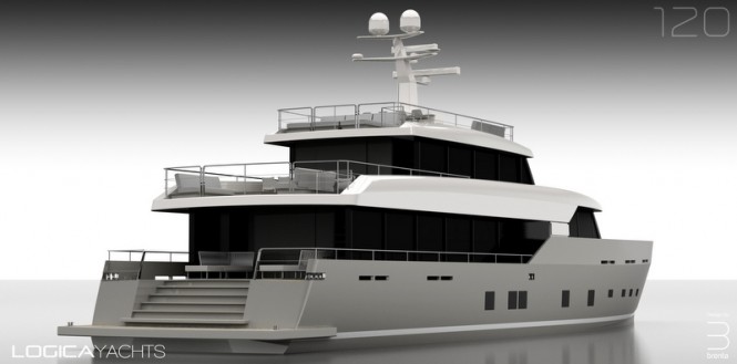 Superyacht LOGICA 120 - aft view
