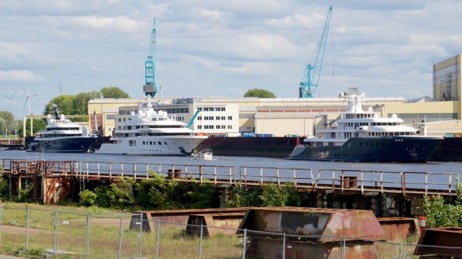Superyachts Phoenix 2, Quantum Blue and ICE - Photo by DrDuu