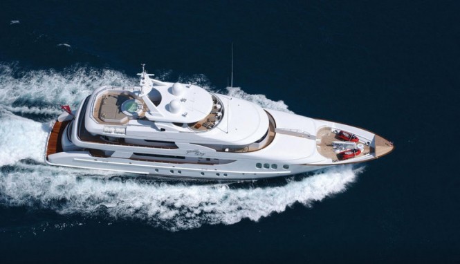 46m Superyacht ALLEGRIA (ex Flamingo Daze) - Photo by Hakvoort Shipyard