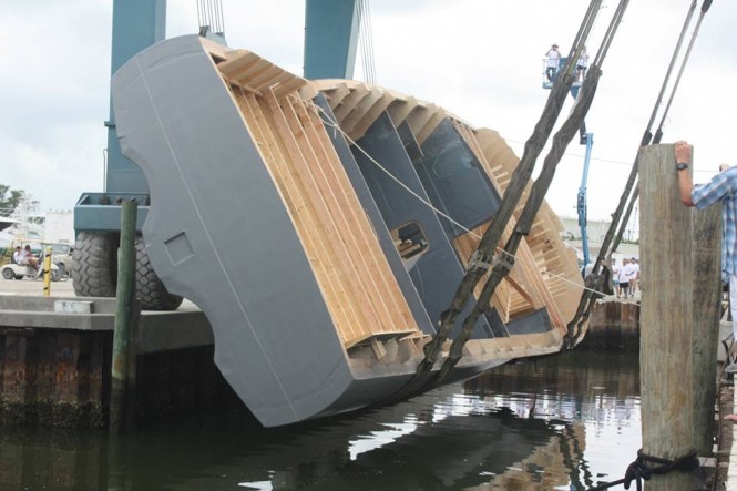 Hull of superyacht IRELAND