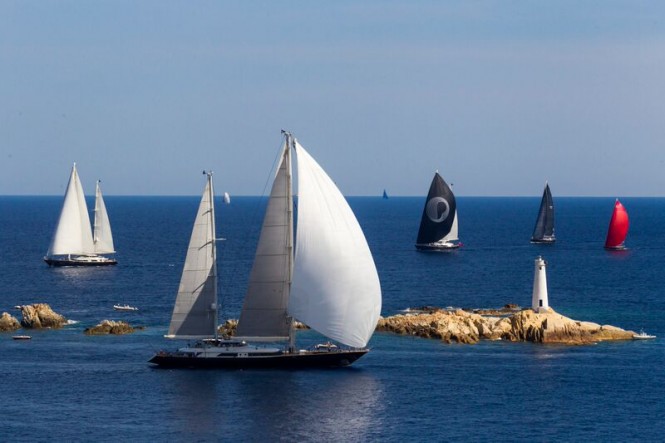 Luxury sailing superyachts by Perini Navi at the Perini Navi Cup
