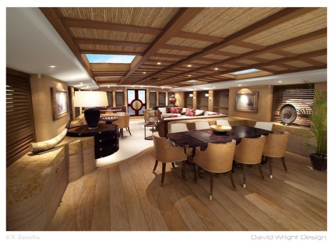 Luxury yacht Zanziba - Saloon