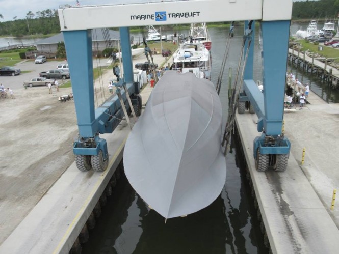 Roll-over of custom hull 62 motor yacht IRELAND by Jarrett Bay