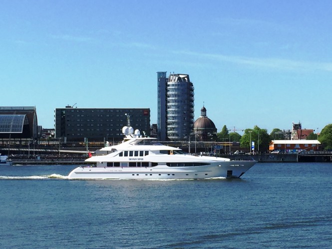 Seven Sins yacht at sea trials