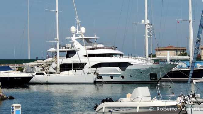 Superyacht ATTITUDE in the port of Livorno, Italy - Photo by Roberto Malfatti
