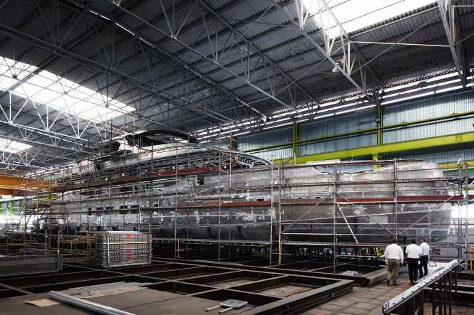 Superyacht DYNAMIQ D4 under construction - May 2015