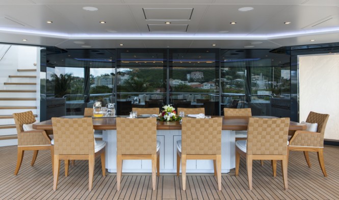 Superyacht ESTER III - Bridge Deck aft - Photo by Klaus Jordan