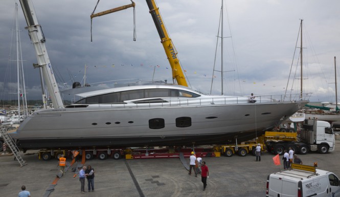 Third Pershing 108 Yacht at launch