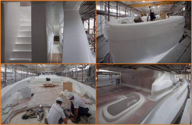 WIDER 150 Yacht GENESIS under construction