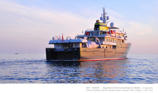 YERSIN superyacht - aft view