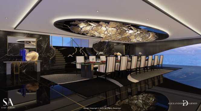 87m mega yacht IWANA - Interior by Alex McDiarmid and Stef-Albert