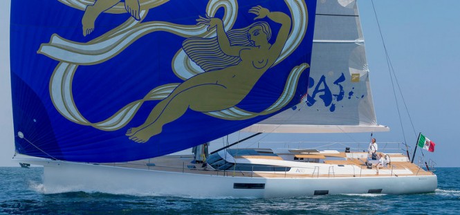 Advanced A80 superyacht APSARAS under sail